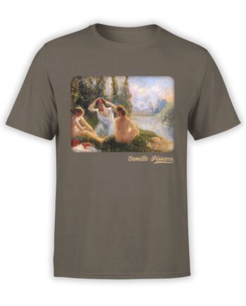 1381 Camille Pissarro T Shirt Bathers Seated on the Banks of a River Front