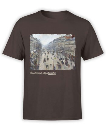 1382 Camille Pissarro T Shirt Boulevard Montmartre Morning Front