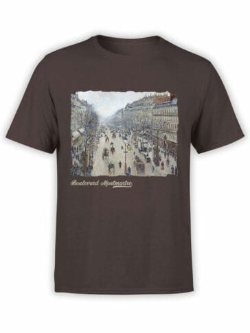 1382 Camille Pissarro T Shirt Boulevard Montmartre Morning Front