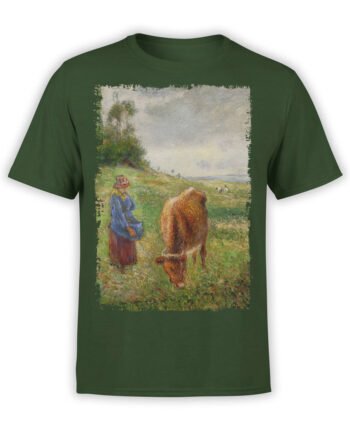 1385 Camille Pissarro T Shirt Cowherd Pontoise Front