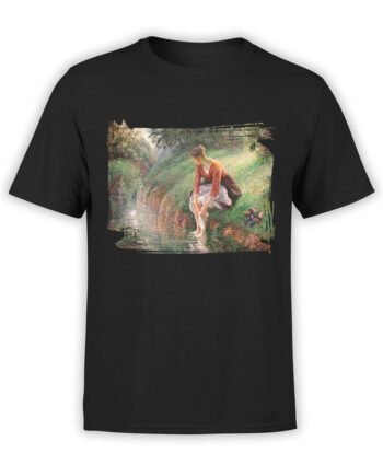 1387 Camille Pissarro T Shirt Young Woman Bathing Her Feet Front
