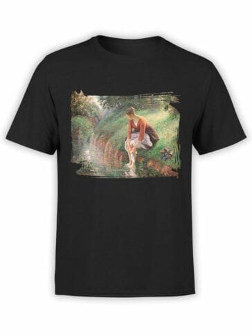 1387 Camille Pissarro T Shirt Young Woman Bathing Her Feet Front