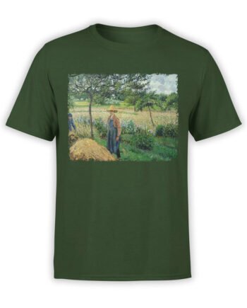 1389 Camille Pissarro T Shirt Grey Weather Morning with Figures Front