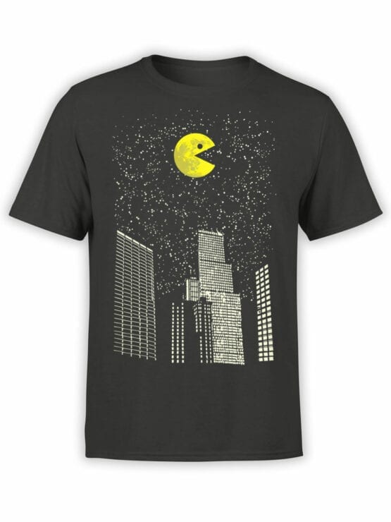 1398 Pac Man T Shirt City Front