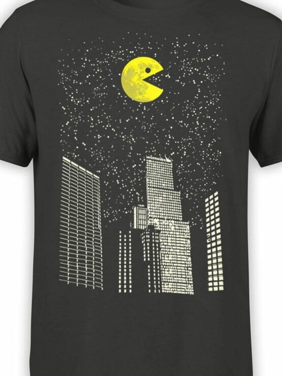 1398 Pac Man T Shirt City Front Color
