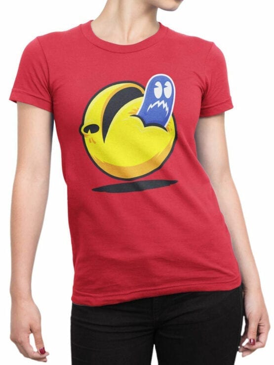 1400 Pac Man T Shirt Spirit Front Woman