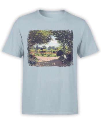 1401 Claude Monet T Shirt Reading in the Garden Front