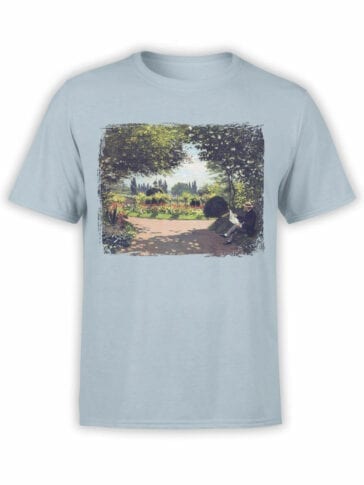 1401 Claude Monet T Shirt Reading in the Garden Front
