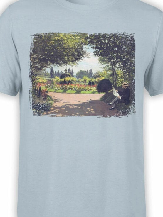 1401 Claude Monet T Shirt Reading in the Garden Front Color