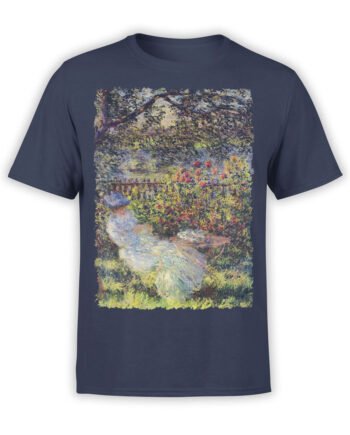 1402 Claude Monet T Shirt Alice Hoschede in the Garden Front