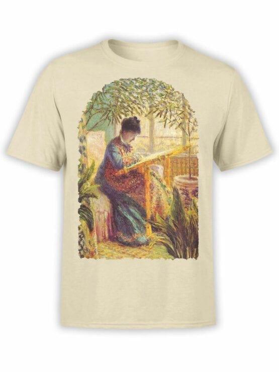 1407 Claude Monet T Shirt Camille Embroidering Front