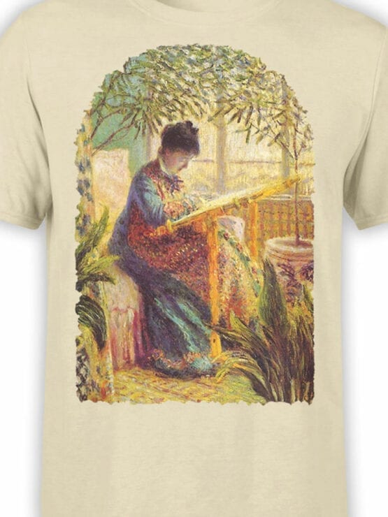 1407 Claude Monet T Shirt Camille Embroidering Front Color