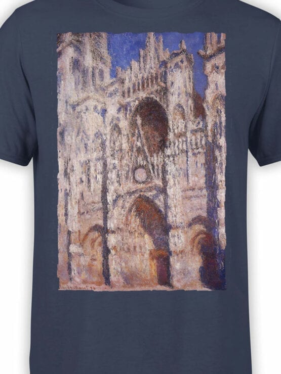 1409 Claude Monet T Shirt Rouen Cathedral Front Color