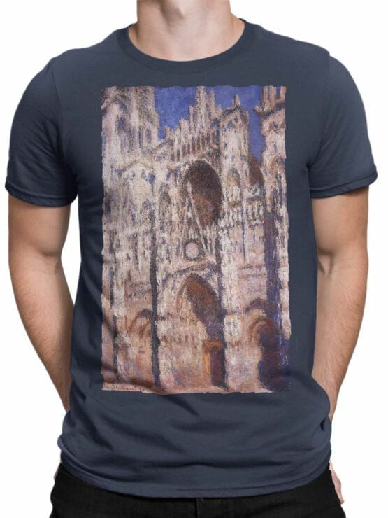 1409 Claude Monet T Shirt Rouen Cathedral Front Man