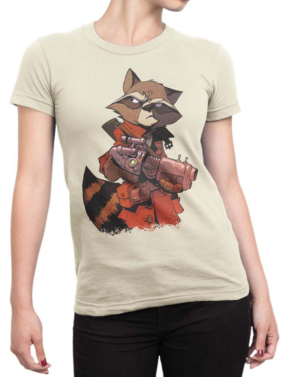 Femmes T Shirt Disney: Guardians of the Galaxy Rocket Raccoon/Comic Book