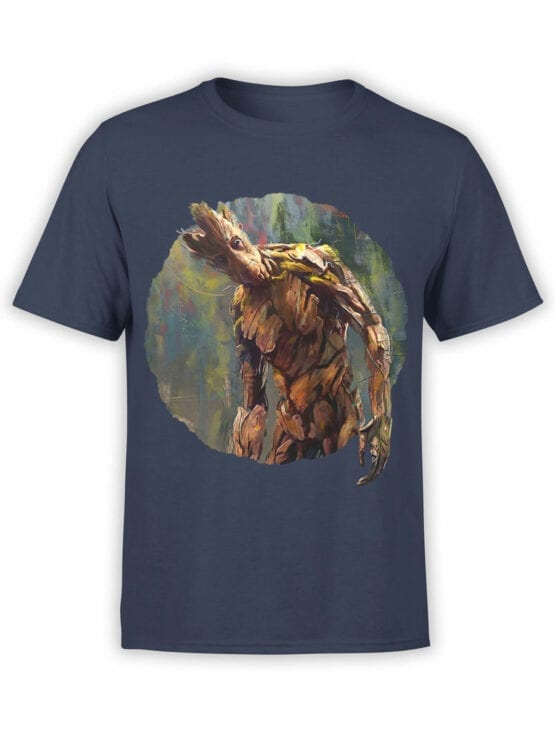 1418 Guardians of the Galaxy T Shirt Groot Paint Front