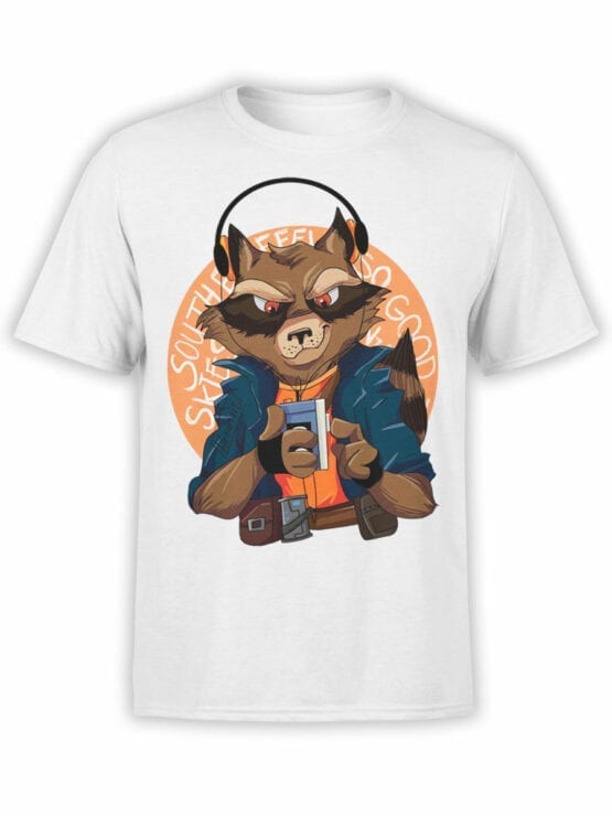 1420 Guardians of the Galaxy T Shirt Rocket Front