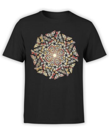 1422 Cornelis Escher T Shirt Circle Limit with Butterflies Front 1