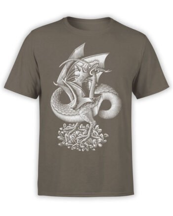 1425 Cornelis Escher T Shirt Twon Dragon Front