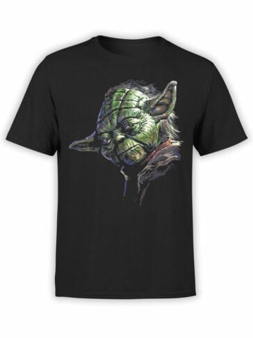 1437 Star Wars T Shirt Master Yoda Front