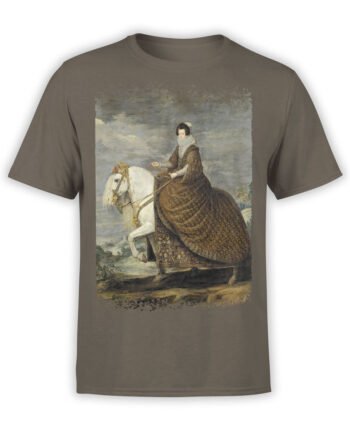 1442 Diego Velazquez T Shirt Equestrian Portrait of Elisabeth of France Front