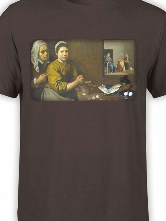 1449 Diego Velazquez T Shirt Christ in the House of Martha and Mary Front Color