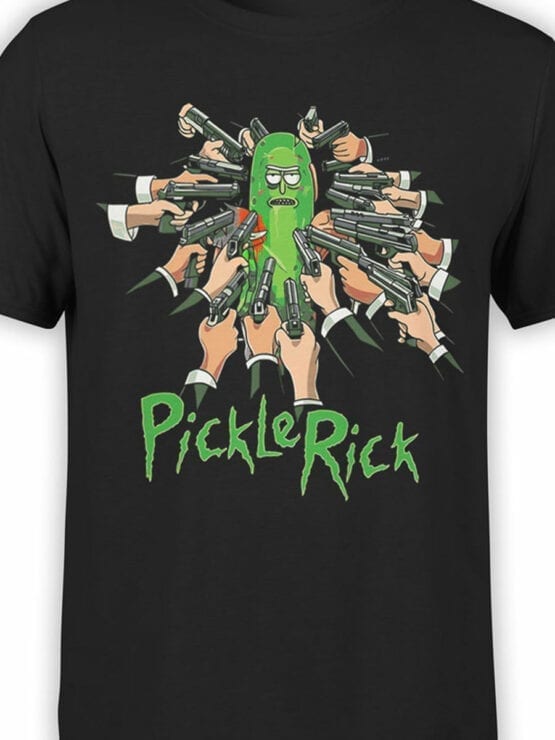 1453 Rick and Morty T Shirt Pickle Rick Front Color