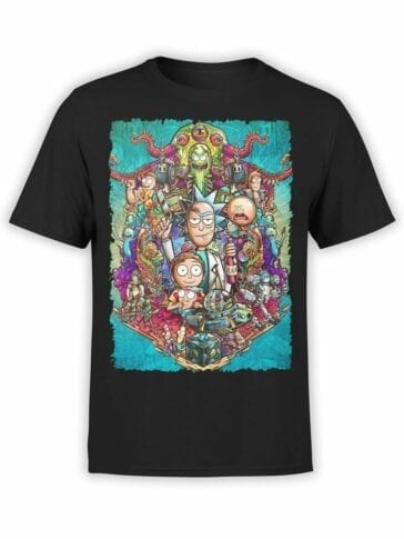 1456 Rick and Morty T Shirt Characters Front