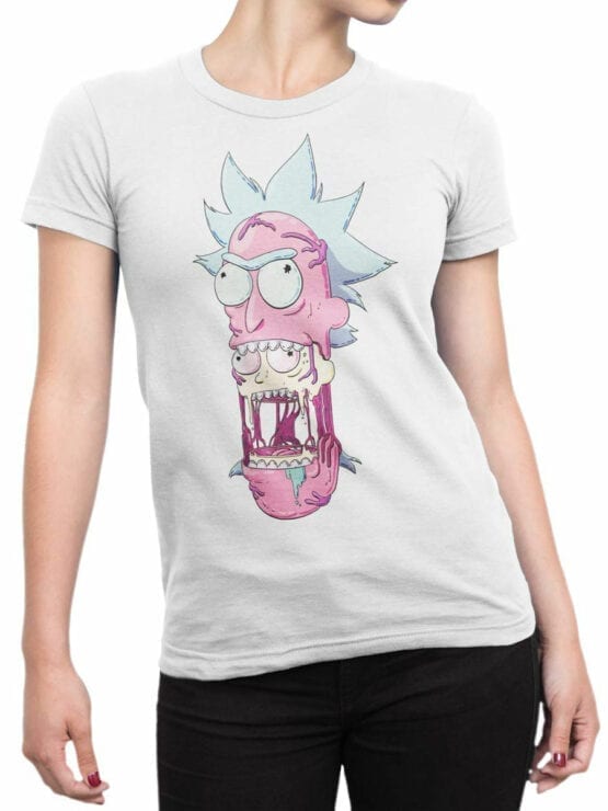 1460 Rick and Morty T Shirt Head Front Woman