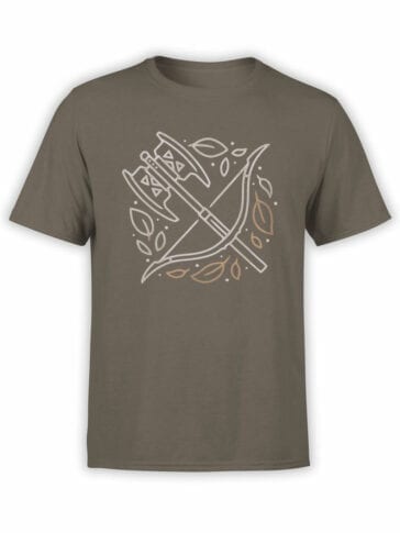 1466 The Lord of the Rings T Shirt Weapon Front