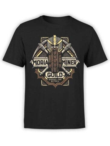 1476 The Lord of the Rings T Shirt Moria Miner Front