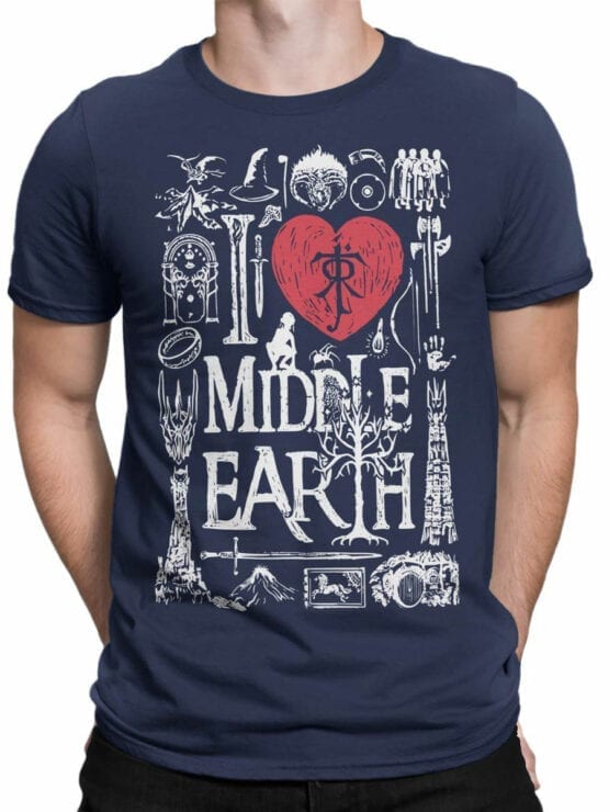 1478 The Lord of the Rings T Shirt Middle Earth Front Man
