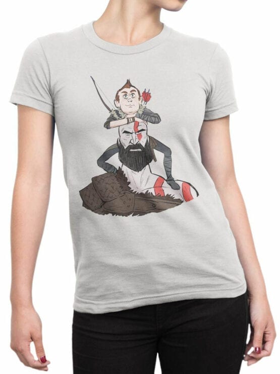 1518 God of War T Shirt Cute Front Woman
