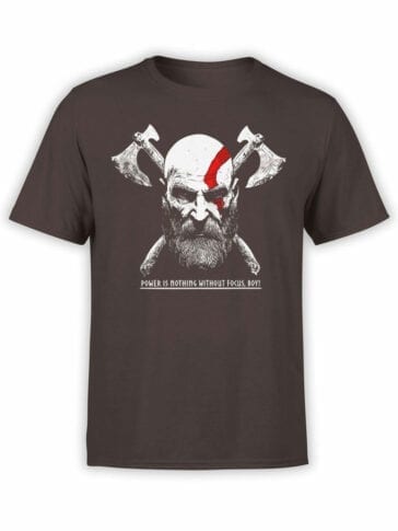 1525 God of War T Shirt Power is Nothing Front
