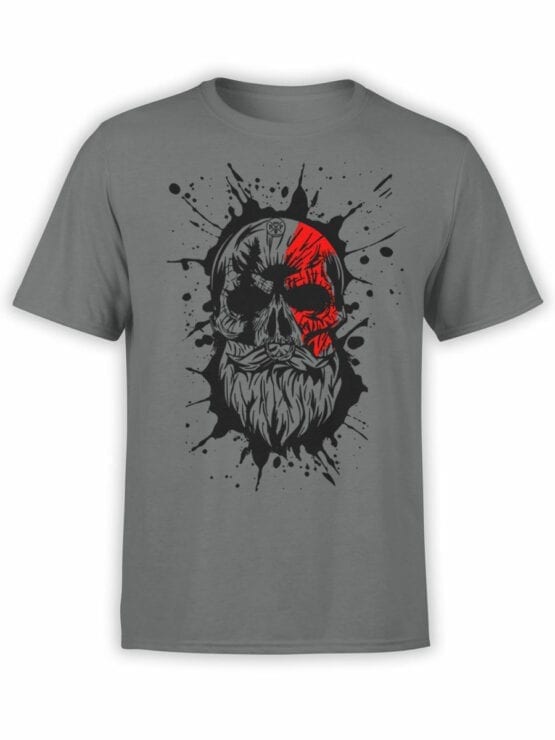 1527 God of War T Shirt Skull Front