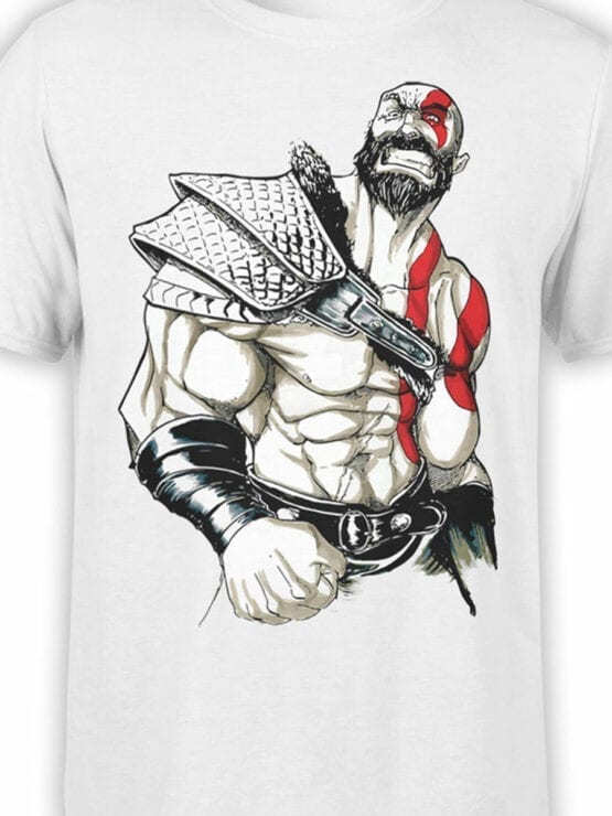 1528 God of War T Shirt Rage Front Color
