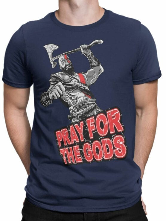 1532 God of War T Shirt Pray Front Man