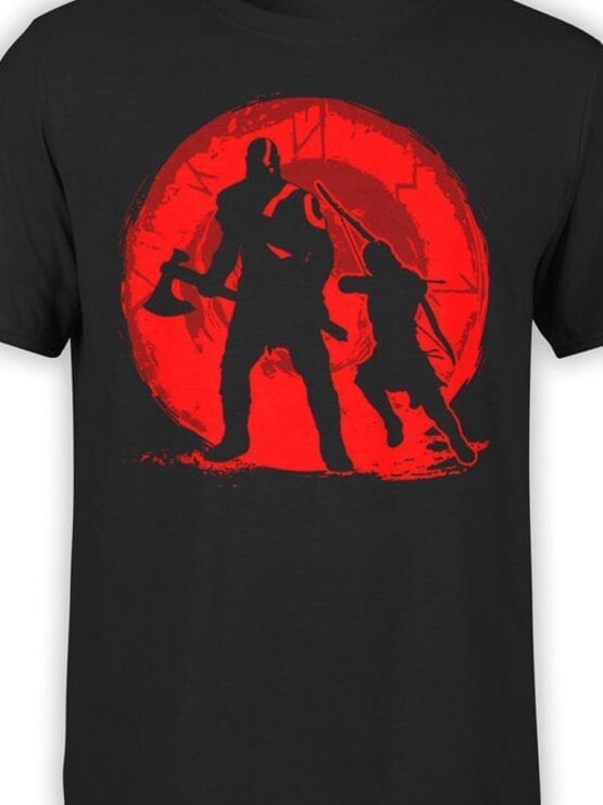 1534 God of War T Shirt Dad and Son Front Color