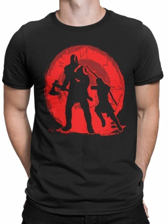 1534 God of War T Shirt Dad and Son Front Man