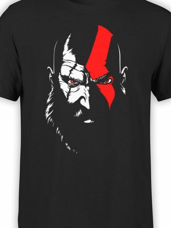 1535 God of War T Shirt Kratos Front Color