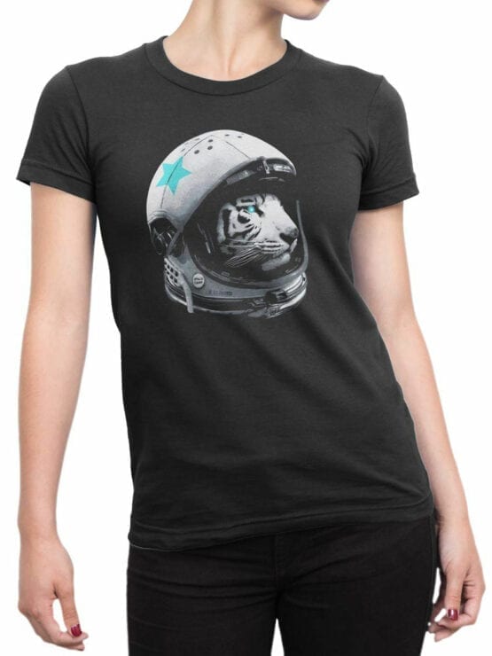 1546 NASA T Shirt Astro Tiger Front Woman