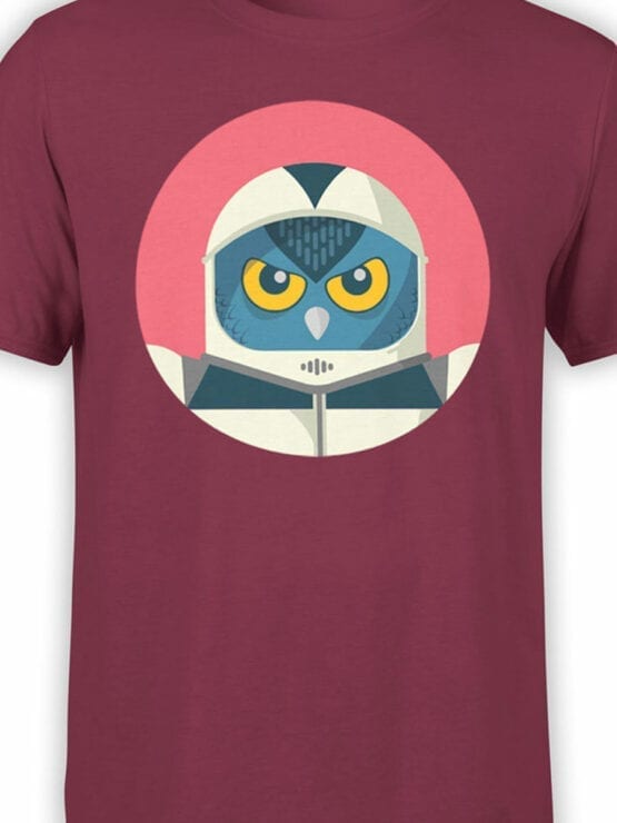 1550 NASA T Shirt Astro Owl Front Color