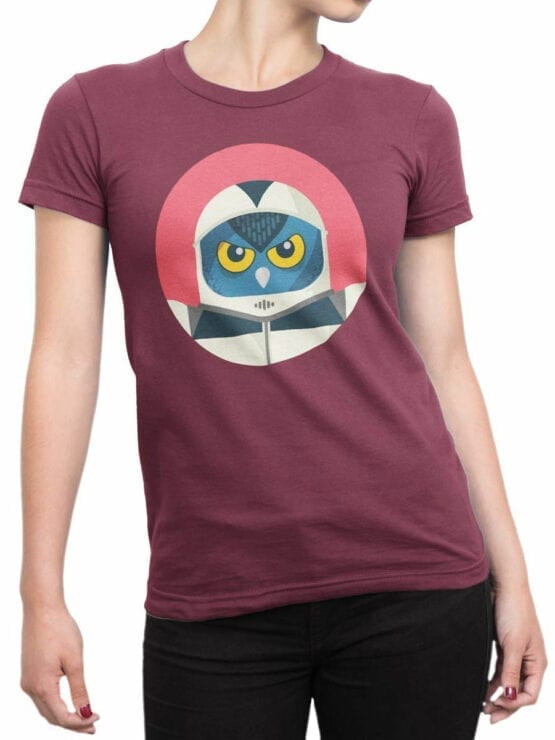 1550 NASA T Shirt Astro Owl Front Woman