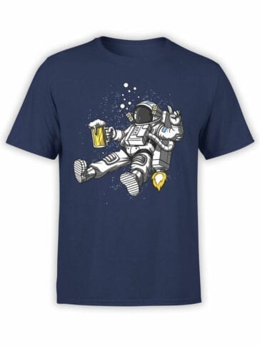 1551 NASA T Shirt Astro Beer Front