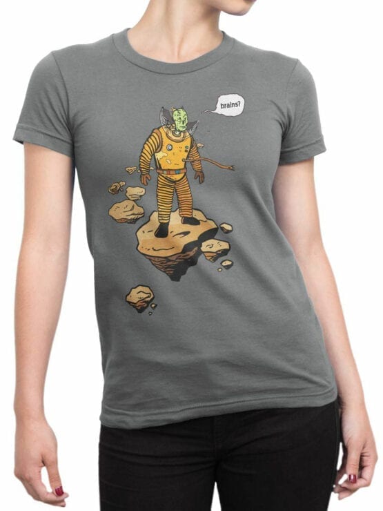 1552 NASA T Shirt Astro Zombie Front Woman