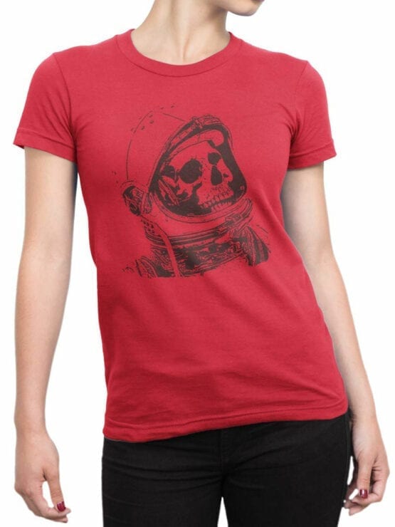 1556 NASA T Shirt Dead Astronaut Front Woman
