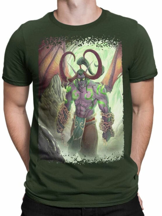 1570 World of Warcraft T Shirt Illidan Stormrage Front Man