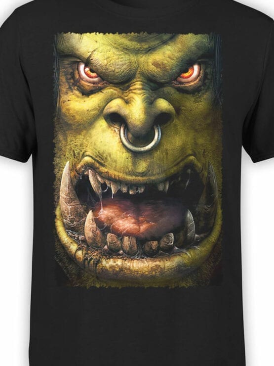 1571 World of Warcraft T Shirt Orc Front Color