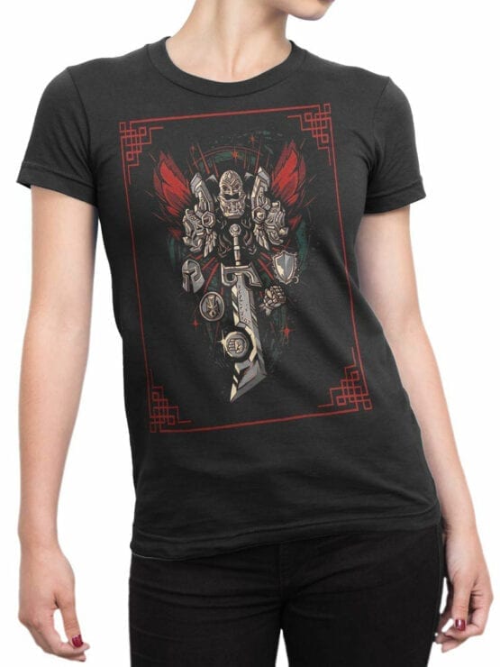 1572 World of Warcraft T Shirt Paladin Front Woman