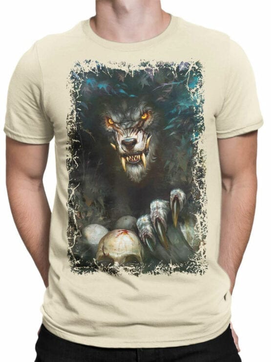1574 World of Warcraft T Shirt Werewolf Front Man